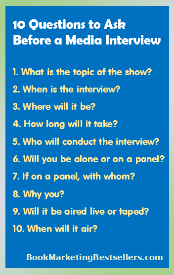 10 Questions to Ask: Your Media Interview Rights â Book ...