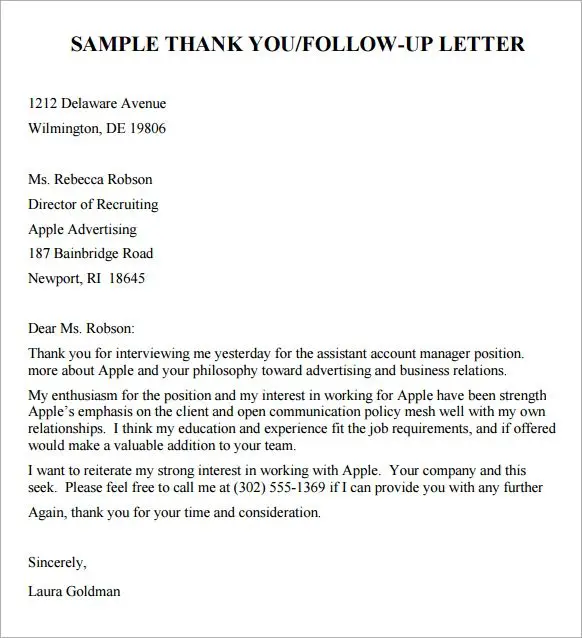 10+ Sample Follow Up Email After Interview â PDF, DOC