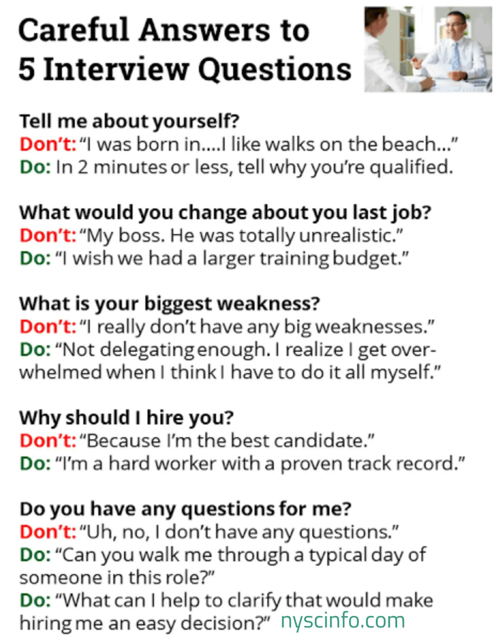 10 Tough Job Interview Questions and Answers â Nyscinfo.com