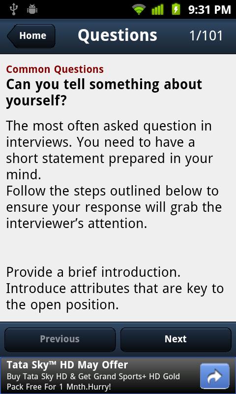 101 HR Interview Questions Android App Review