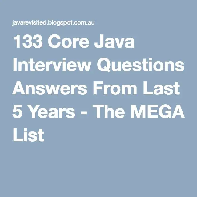 133 Core Java Interview Questions Answers From Last 5 Years