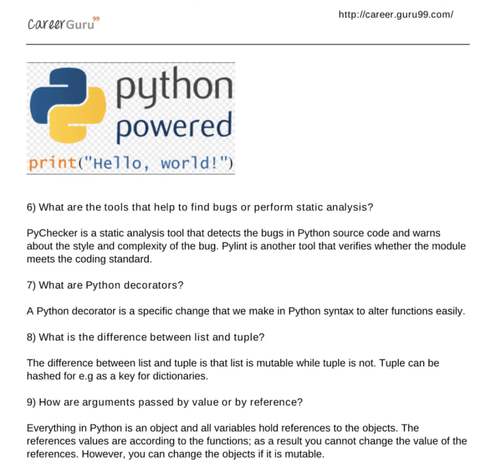 40 Python Interview and Answer
