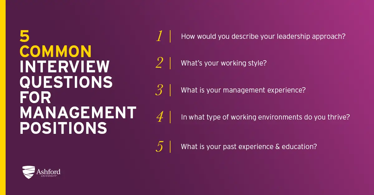 5 Common Management Interview Questions and Answers: How ...