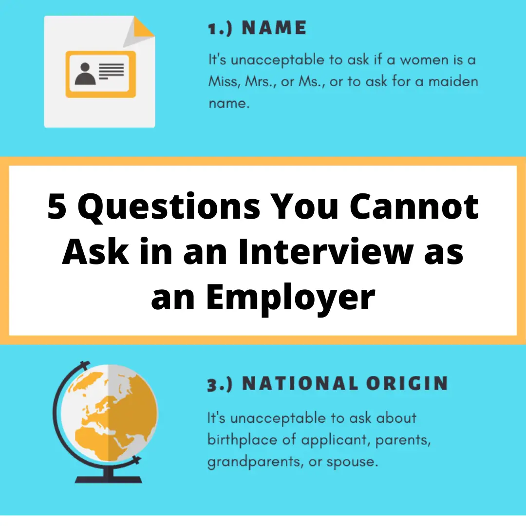 5 Questions You Cannot Ask in an Interview as an Employer