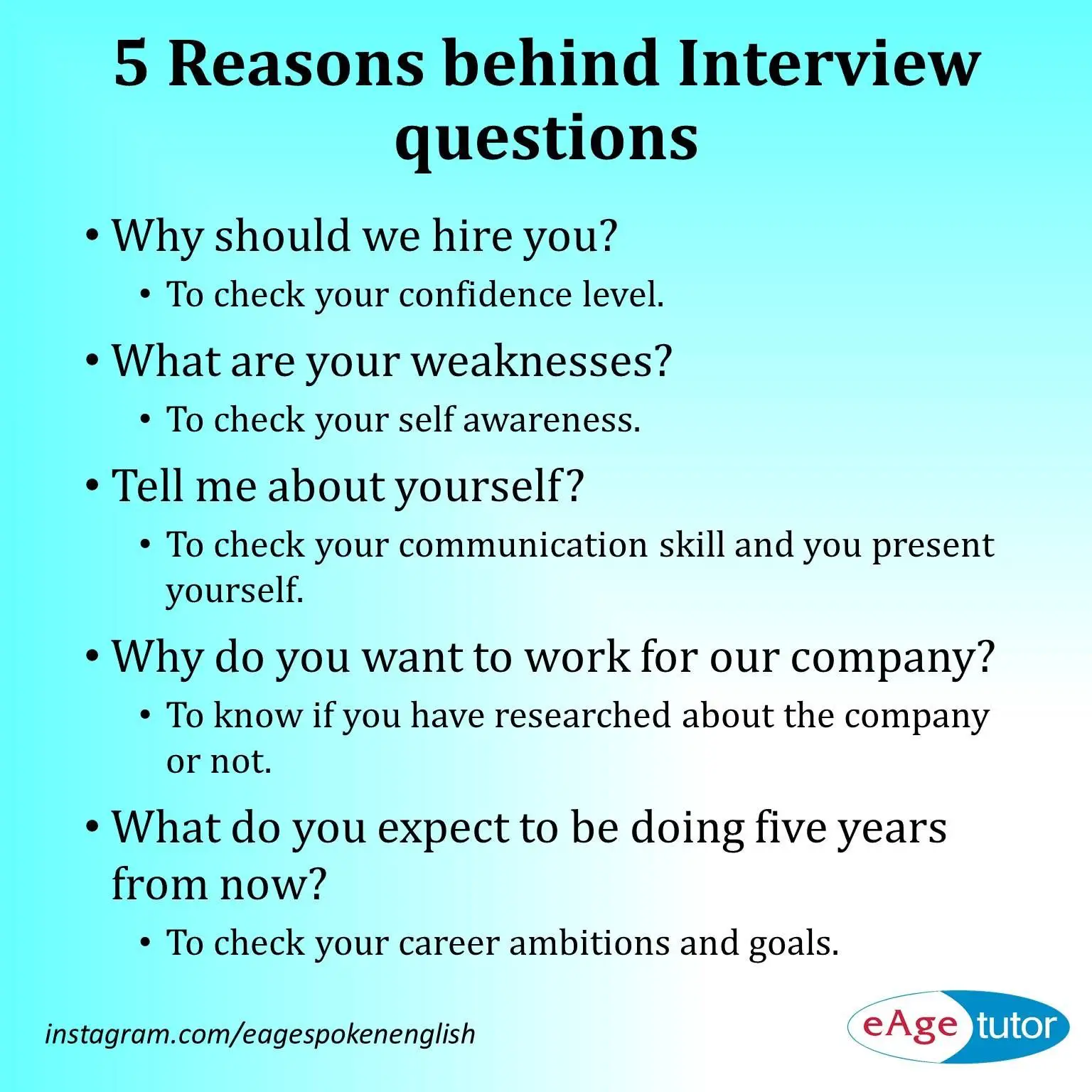 5 Reasons behind Interview questions