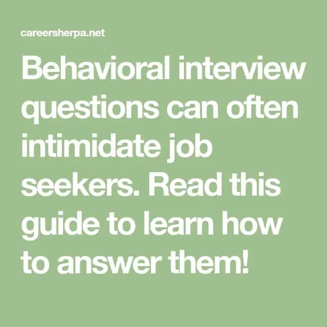 51 Behavioral Interview Questions &  Answers To Master in 2021 ...