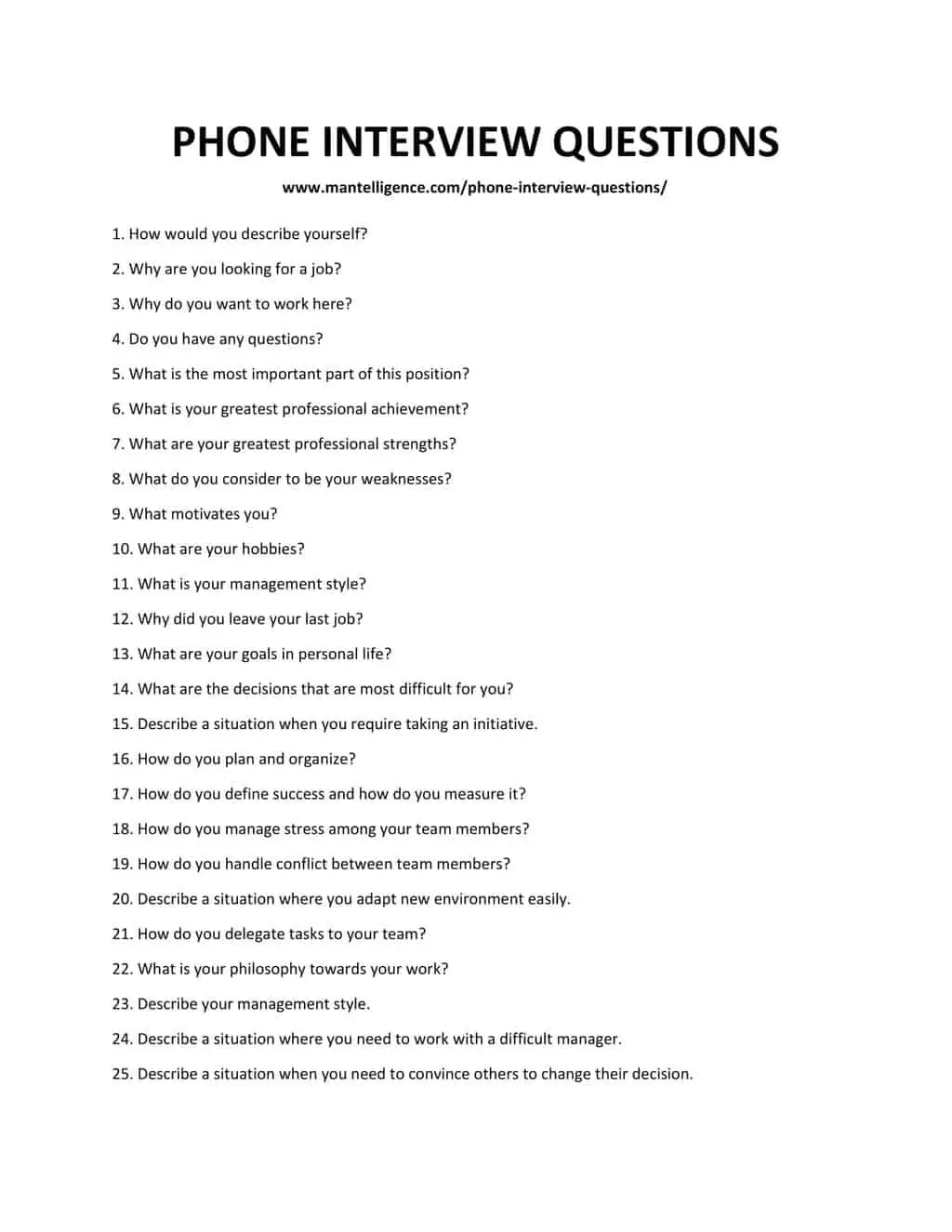 67 Best Phone Interview Questions