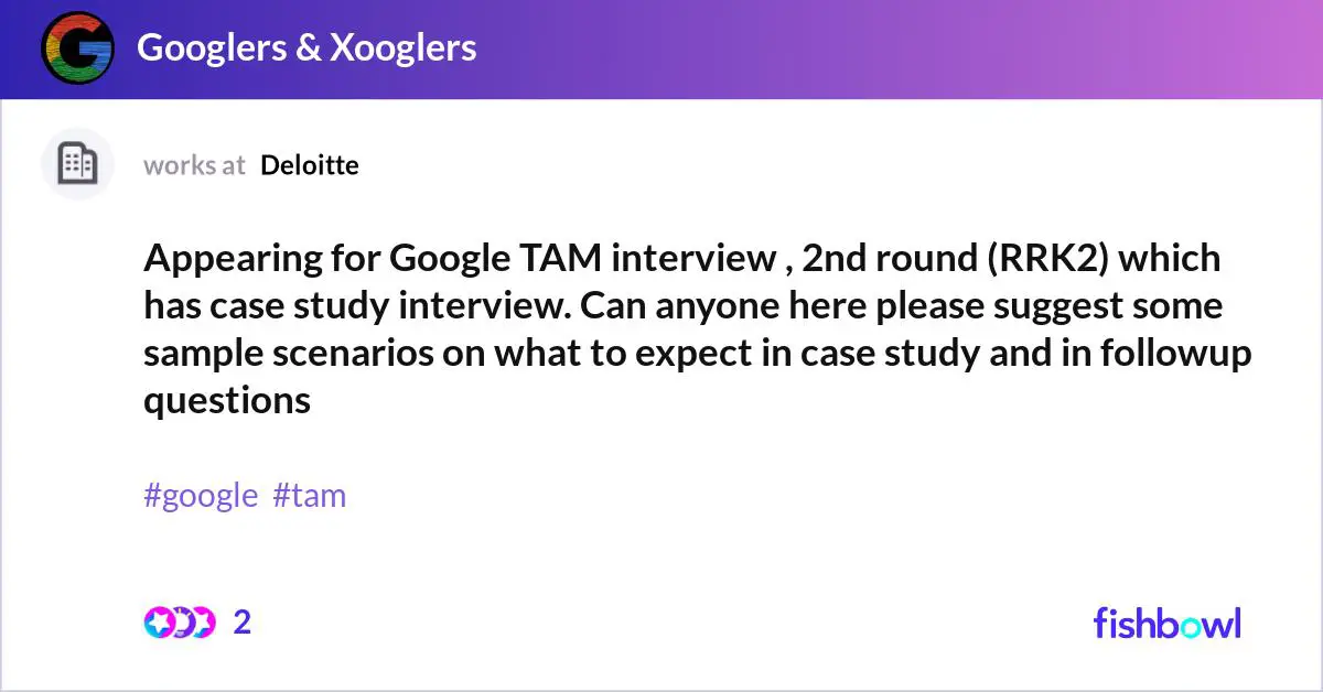 google case study interview