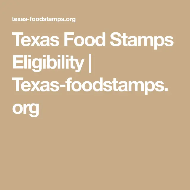 Apply For Food Stamps In Texas