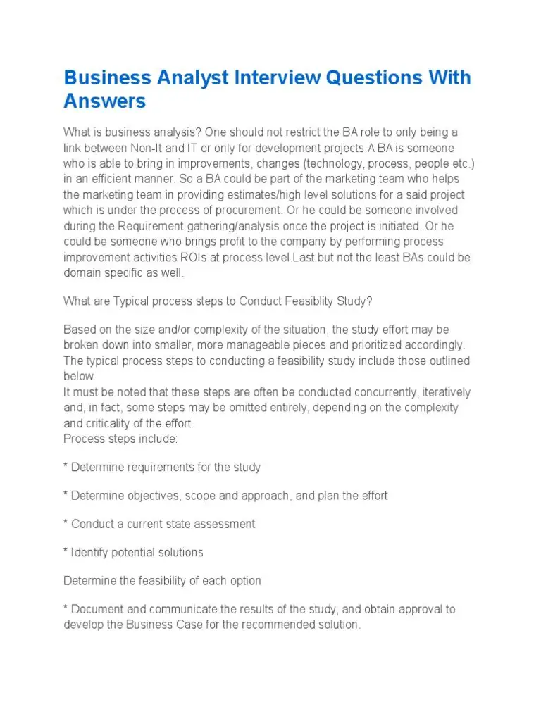 case study interview questions for business analyst