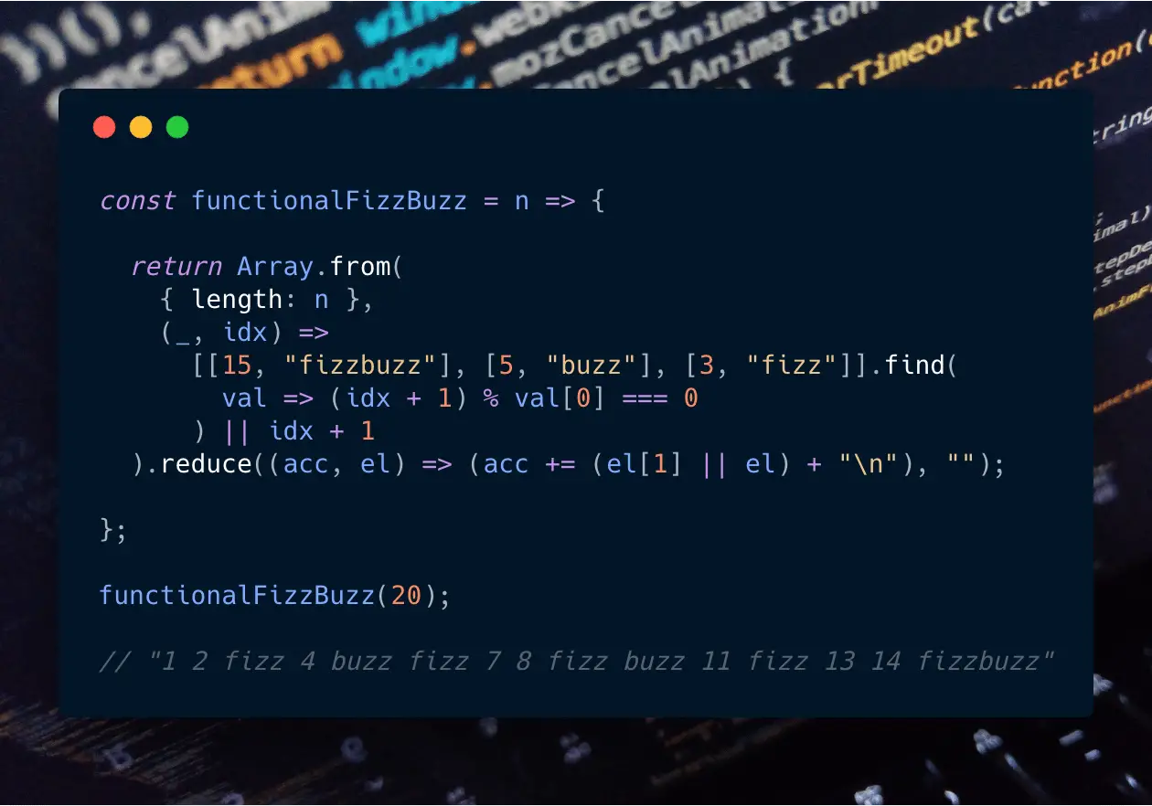 Code Interview Question: Functional FizzBuzz in JavaScript