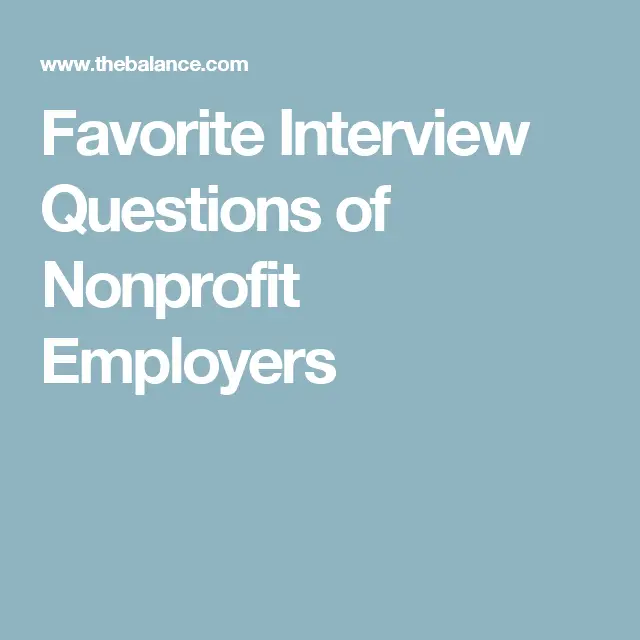 Common Interview Questions of Nonprofit Employers