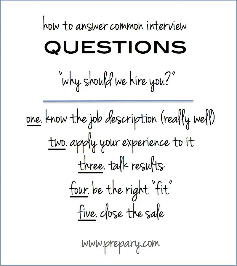 Common interview questions: Why should we hire you?