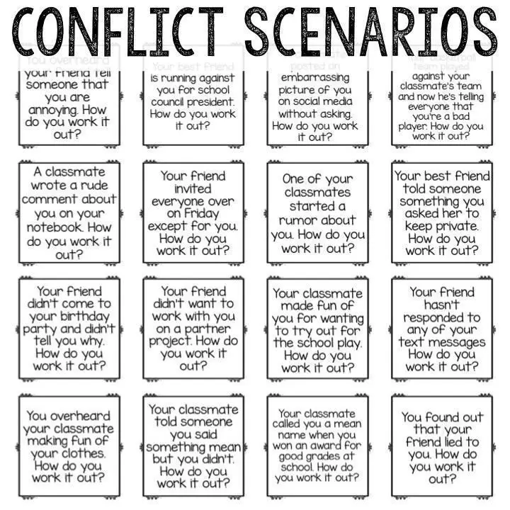 Conflict Resolution Classroom Guidance Lesson for School Counseling ...