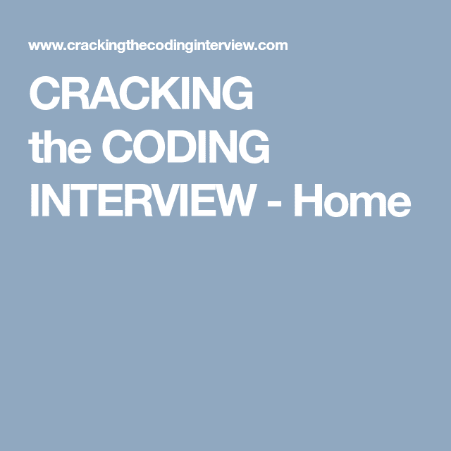 CRACKING the CODING INTERVIEW