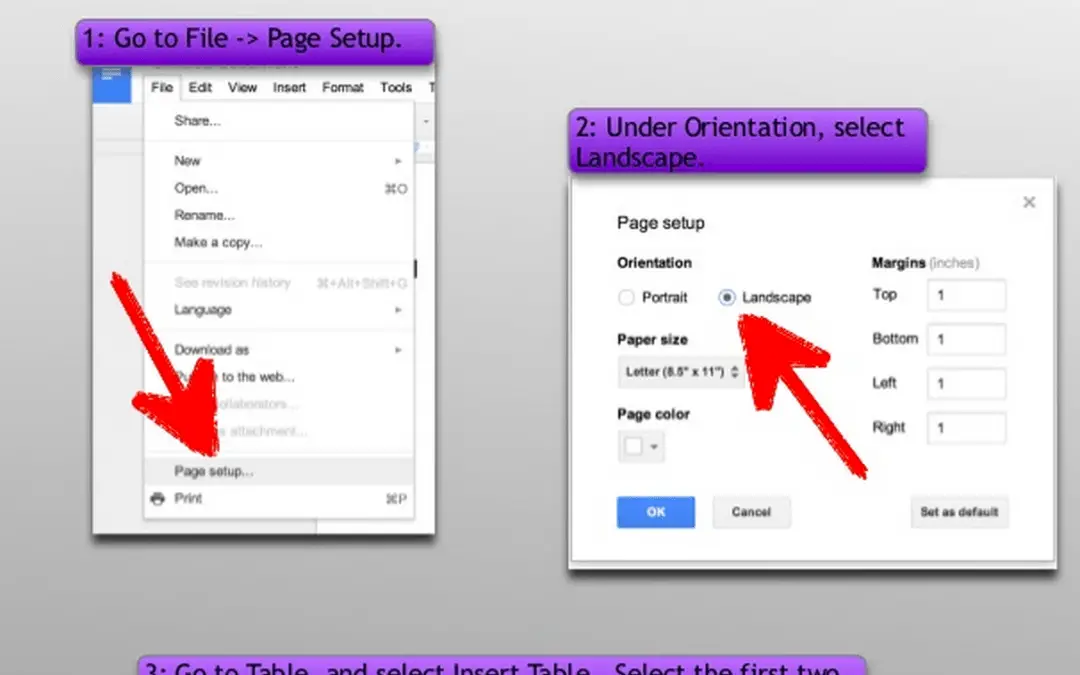 Create a Split Page in Google Docs