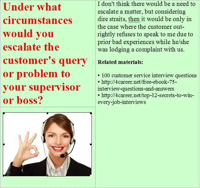 Customer Service Job Interview Questions