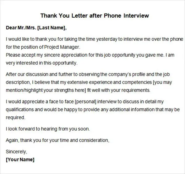 FREE 13+ Thank You Letters After Interview Templates in ...