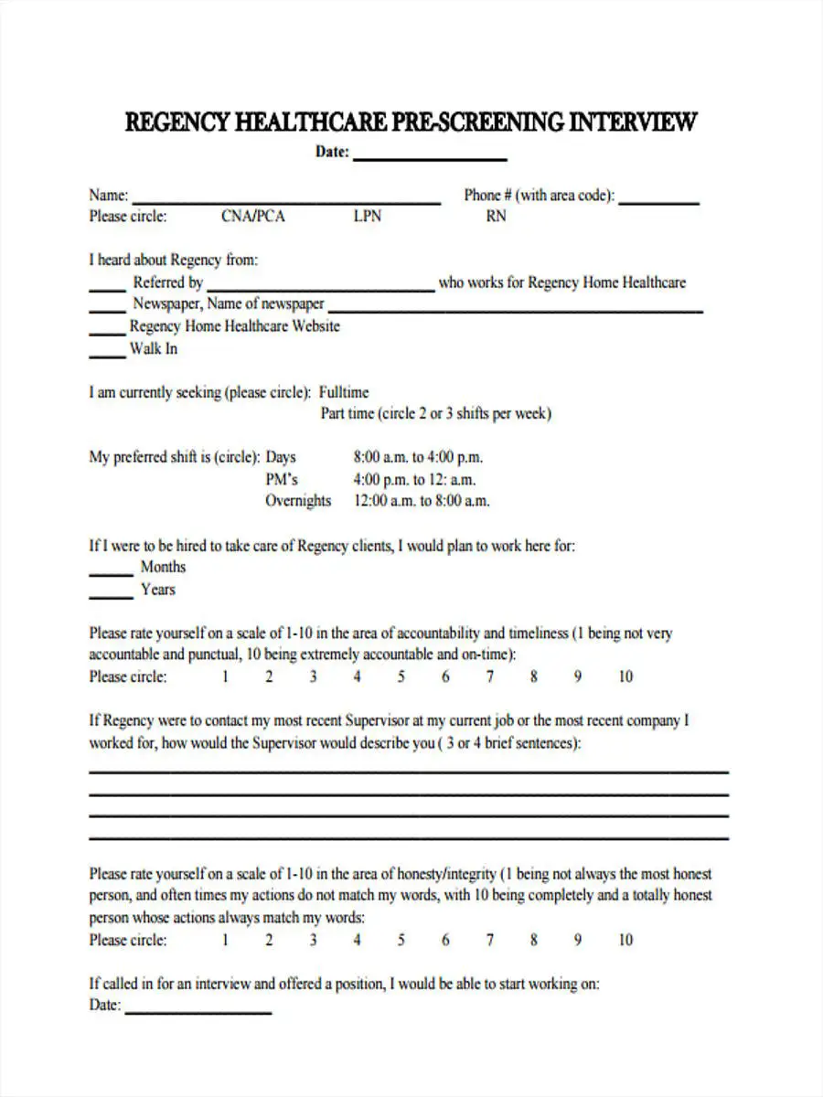 FREE 26+ Interview Forms in PDF