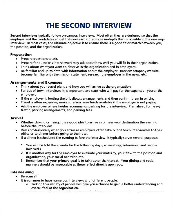 FREE 6+ Interview Agenda Examples &  Samples in PDF