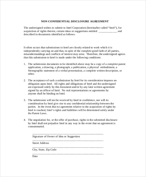FREE 8+ Sample Confidential Disclosure Agreement Templates in MS Word ...