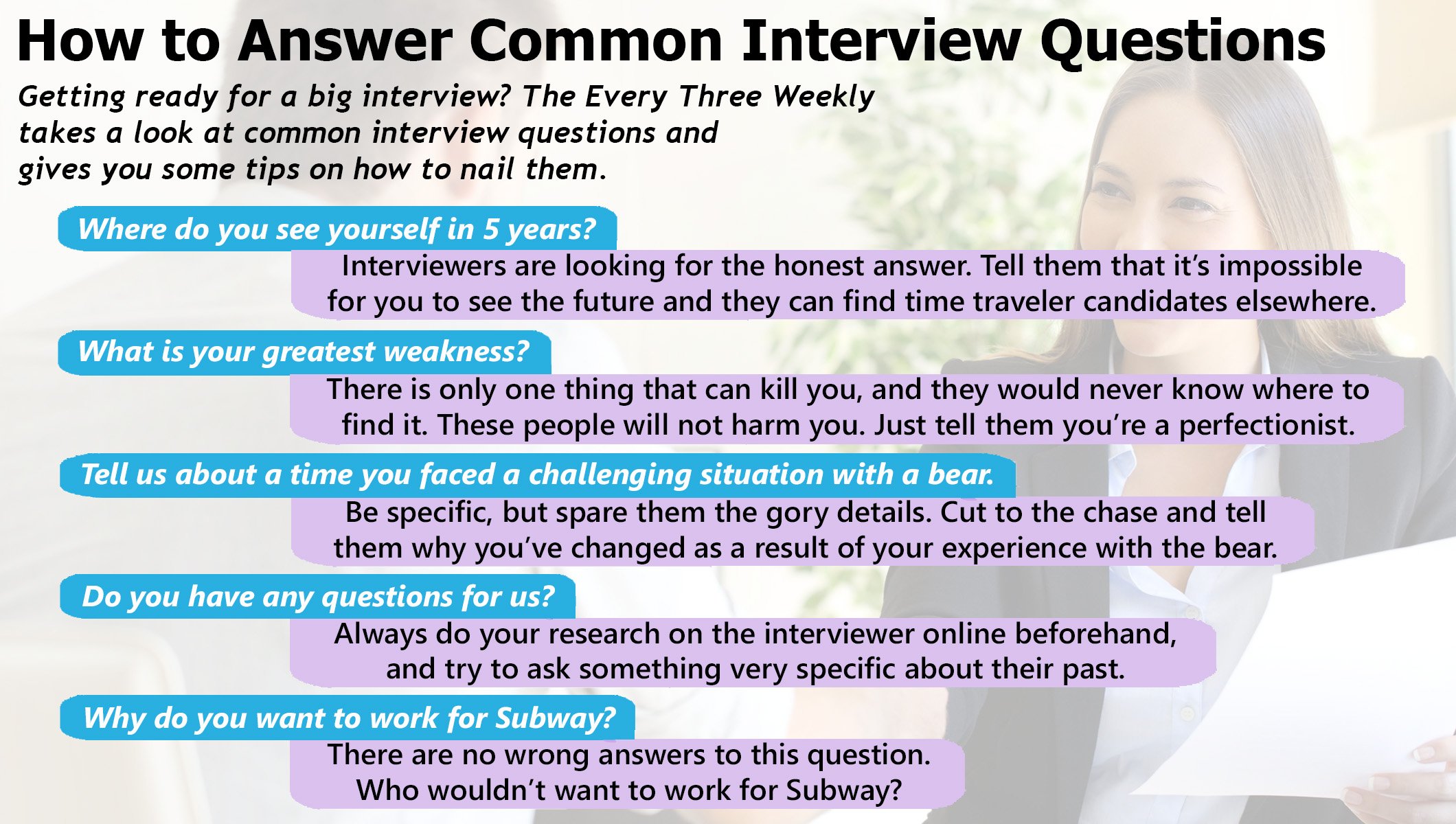 How To Answer Common Interview Questions