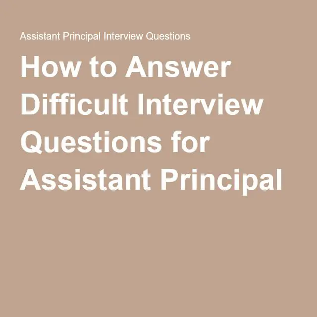 How to Answer Difficult Interview Questions for Assistant P ...