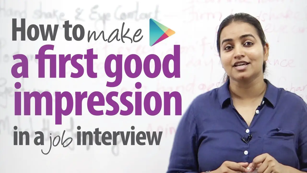 How to make a first good impression in a job interview ...
