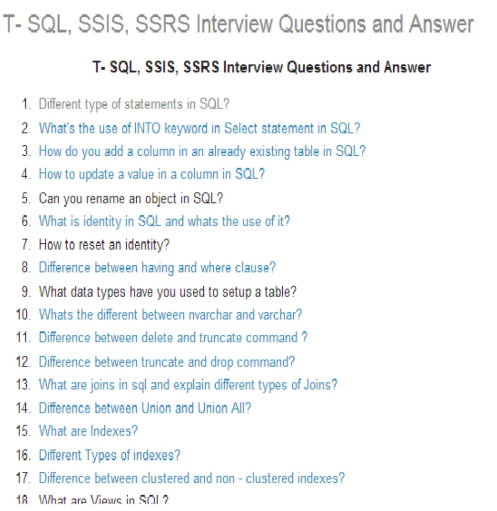How To Practice Sql For Interview