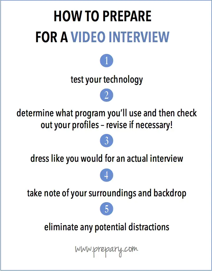 How to prepare for a video interview