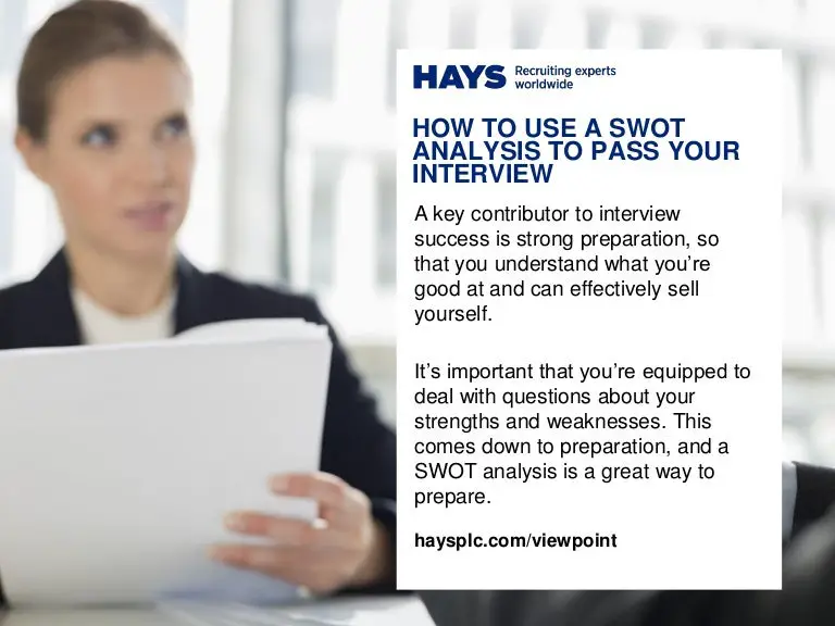 How to Use a SWOT Analysis to Pass Your Interview