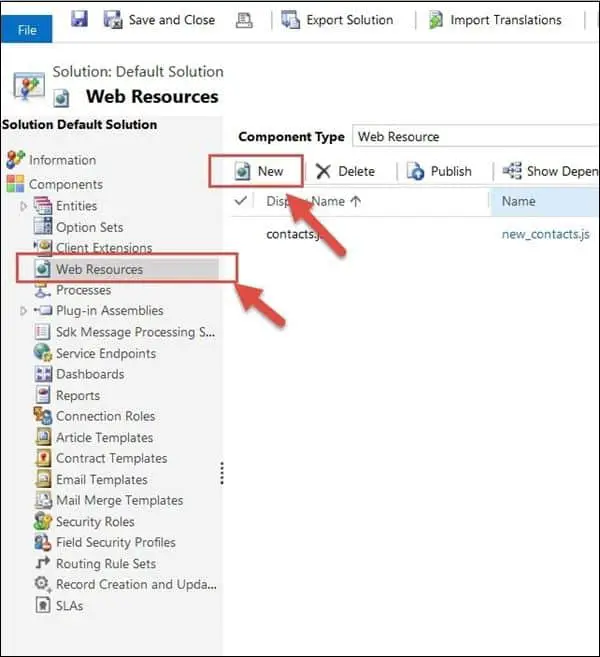 HTML Web Resources in Microsoft Dynamic CRM