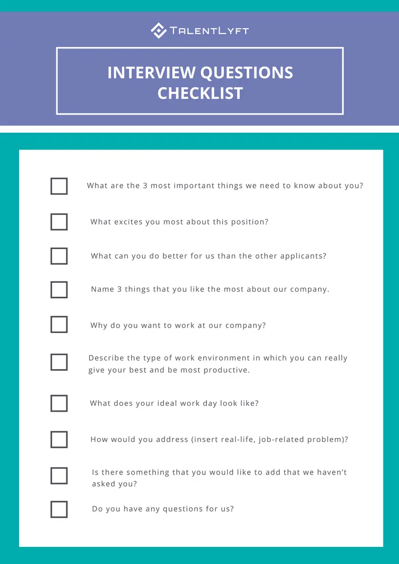 [INFOGRAPHIC] Checklist of the Best Job Interview ...