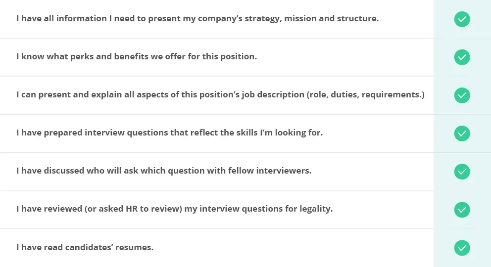 Interview checklist for employers: How to conduct an interview