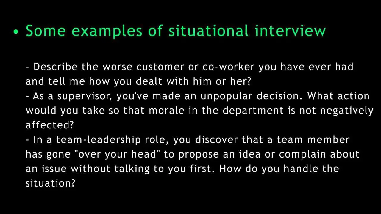 interview questions and answers situational