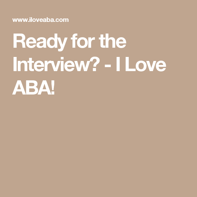 Interview Questions For Aba Therapist