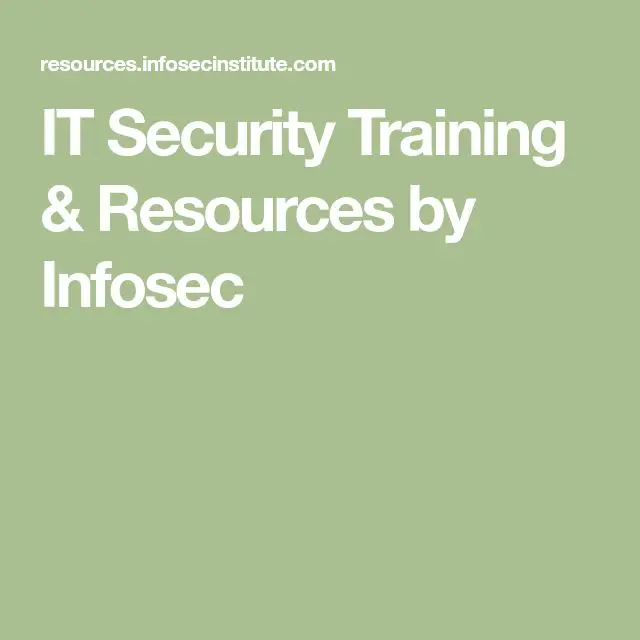 IT Security Training &  Resources by Infosec