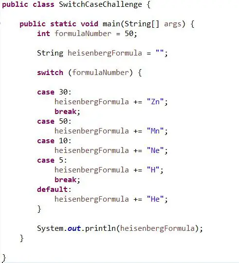 Java Challenge #4: Switch Case