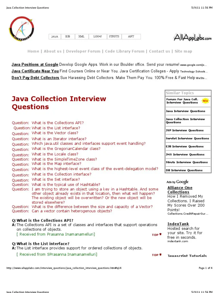 Java Collection Interview Questions