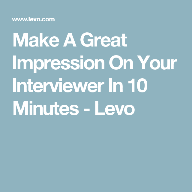 preparing a 10 minute presentation for an interview