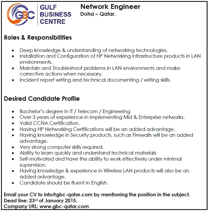 Network Engineer Positions