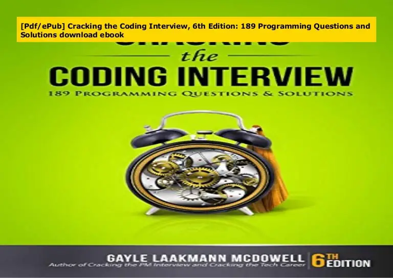 [Pdf/ePub] Cracking the Coding Interview, 6th Edition: 189 ...