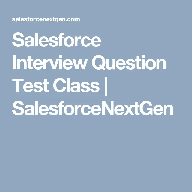 Pin on Salesforce interview questions