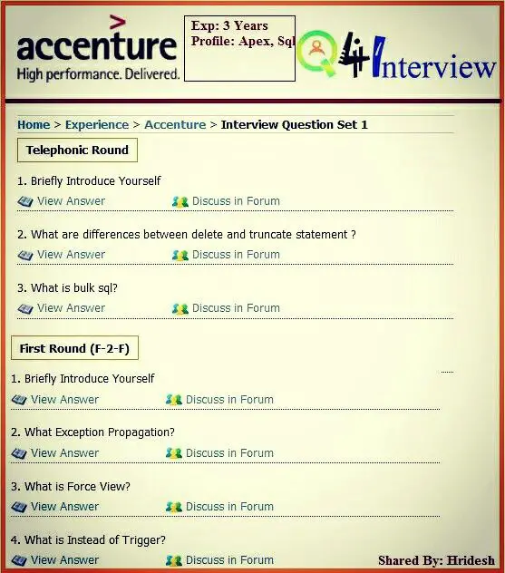 Pl/SQL Interview questions asked In Accenture at 3 years experience ...
