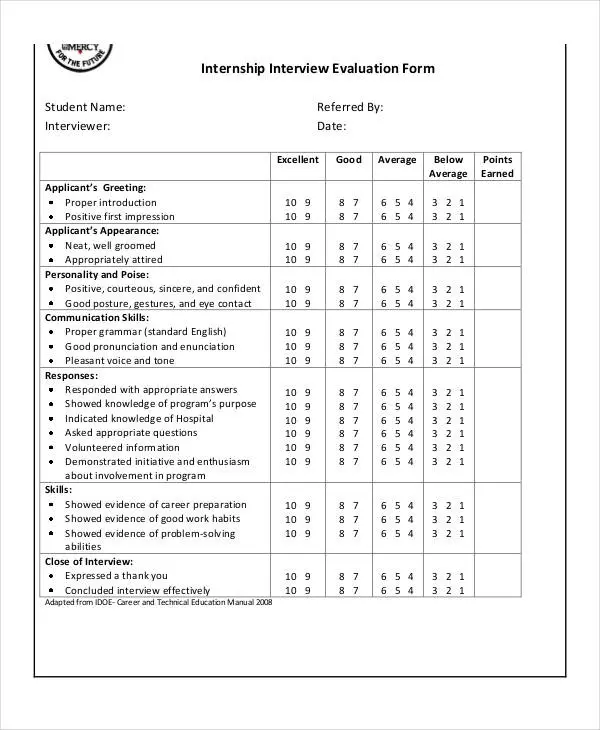 Promotion Interview Evaluation Form : Hr Tool Kit Recruitment ...