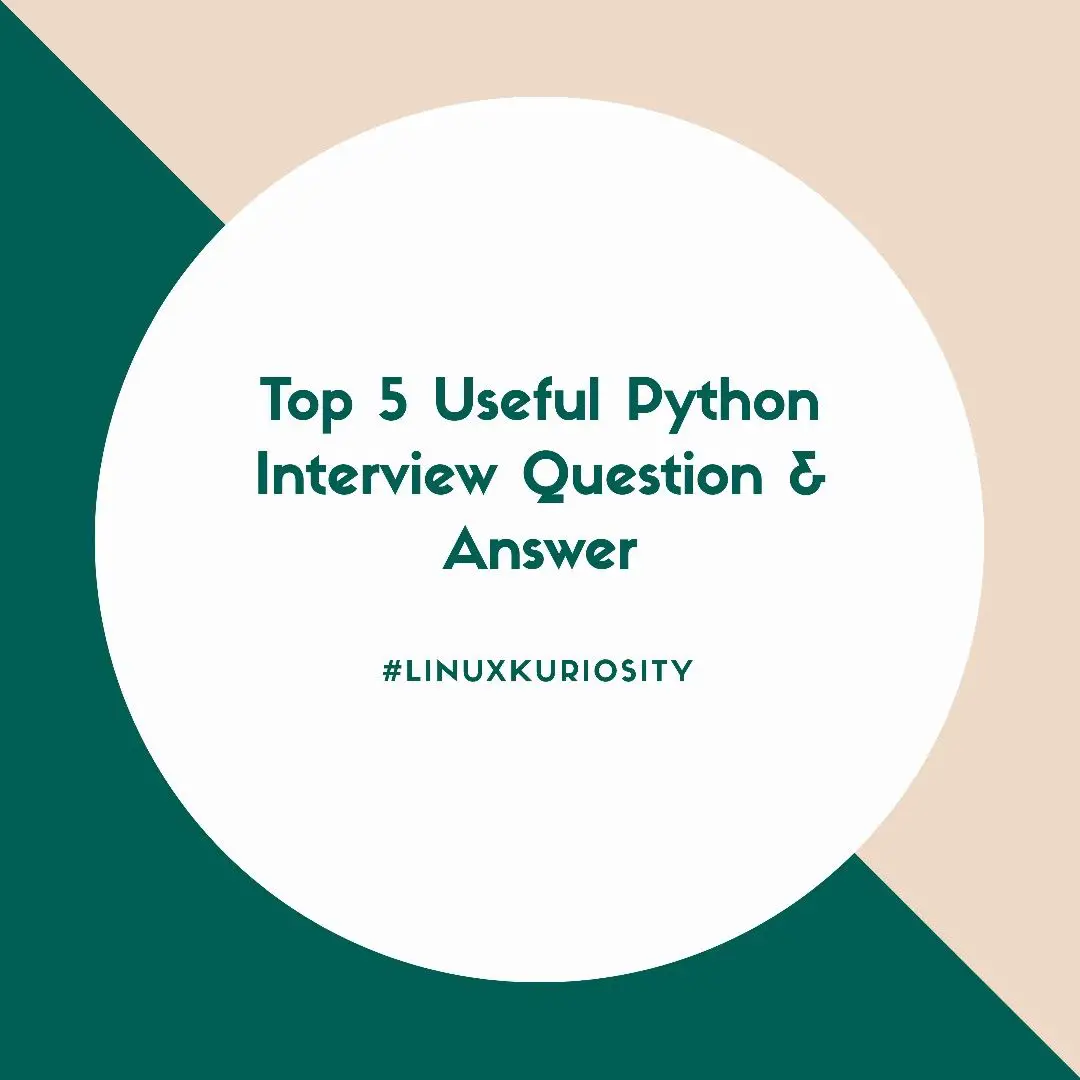 Python Interview Questions For Devops