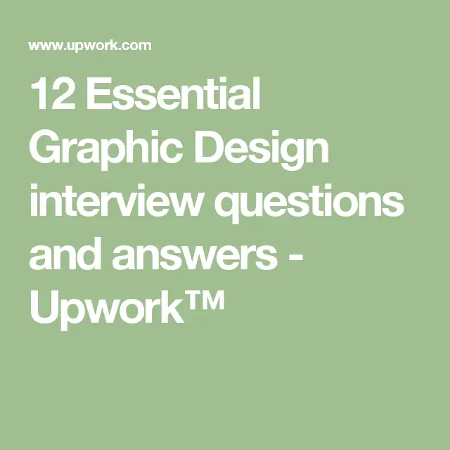 Question For Graphic Designer Interview