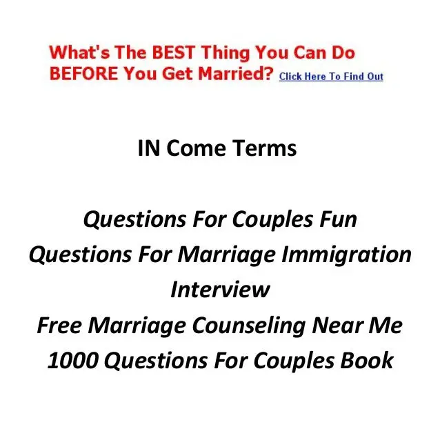 Questions for marriage immigration interview