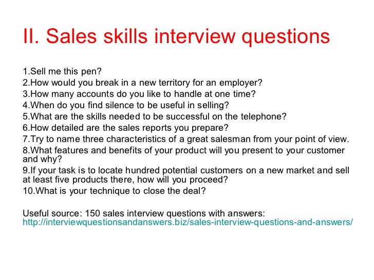 Sales manager interview questions