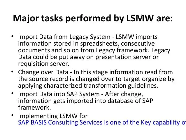 SAP Data Migration With LSMW